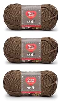 Red Heart Soft Yarn (3-Pack) Toast E728-1882 : Amazon.ca: Home